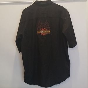 Black Denim Harley Davidson shirt